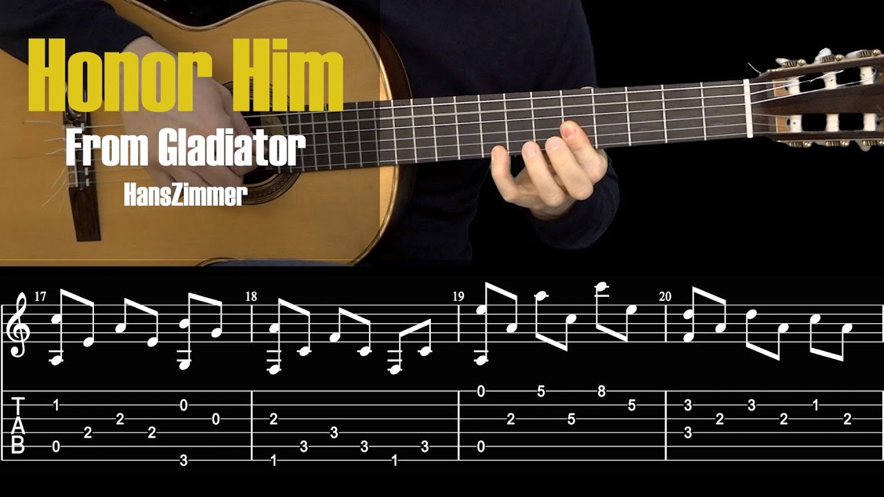 Honor Him - Gladiator. Fingerstyle Guitar Tutorial +Tabs .