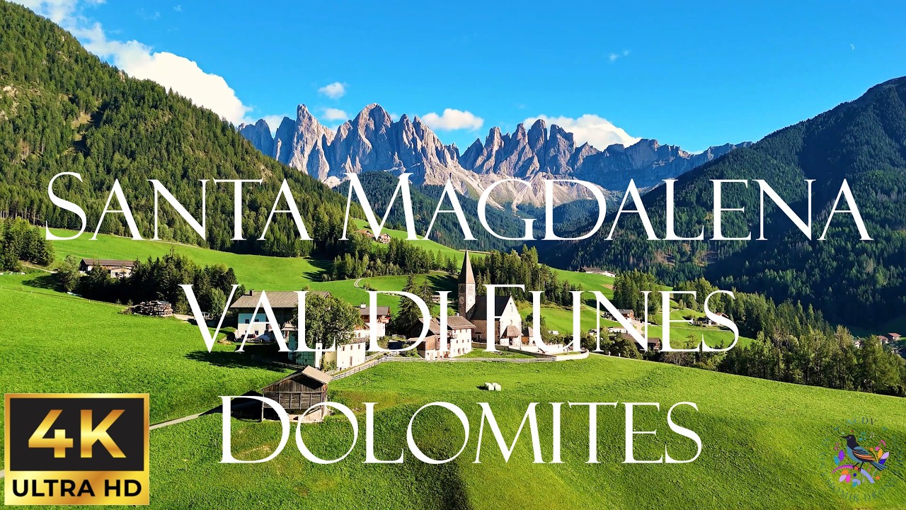 Santa Magdalena | Val di Funes | Dolomites | 4K Scenic Relaxation Film With Calming Music