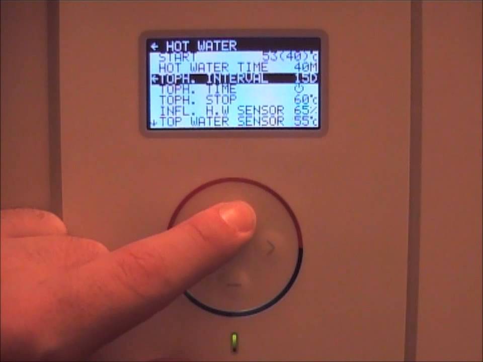 Hot water settings