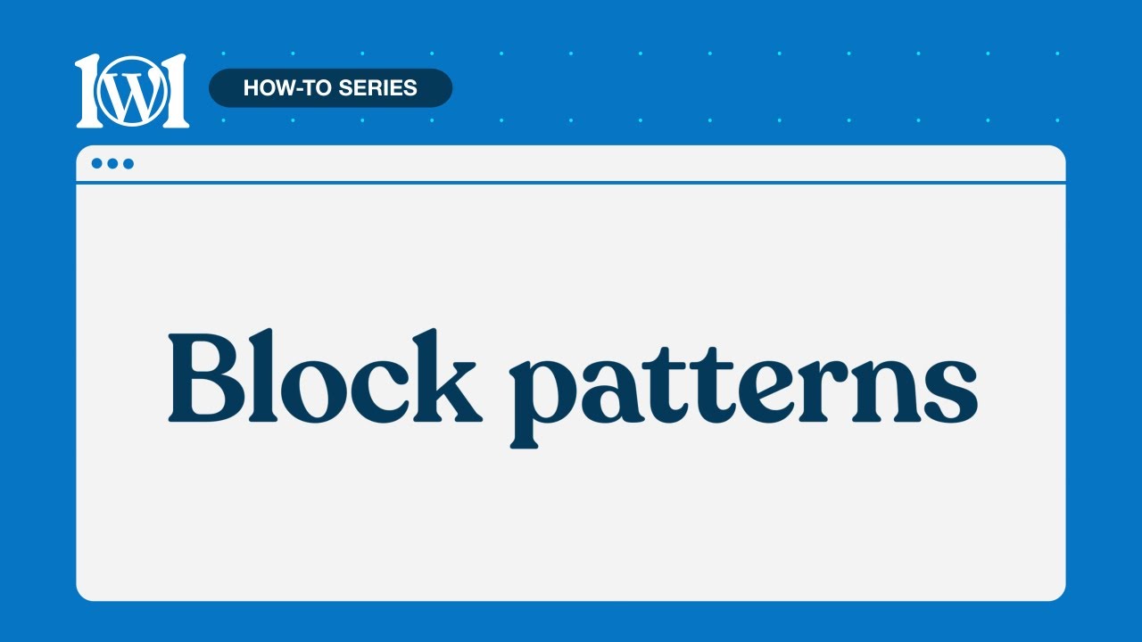 How to use block patterns on WordPress.com