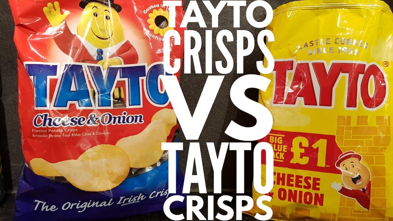 Чипсы Tayto против чипсов Tayto со вкусом сыра и лука