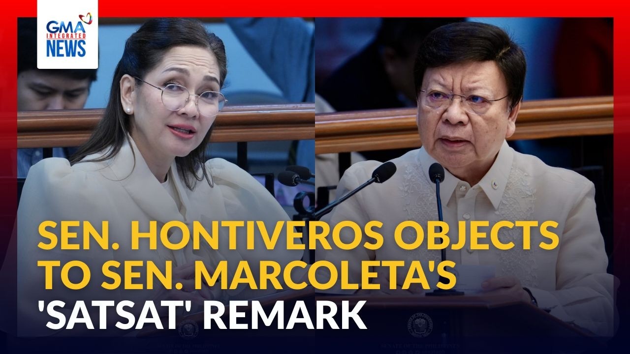 Sen. Risa Hontiveros objects 'satsat' remark of Sen. Rodante Marcoleta | GMA Integrated News