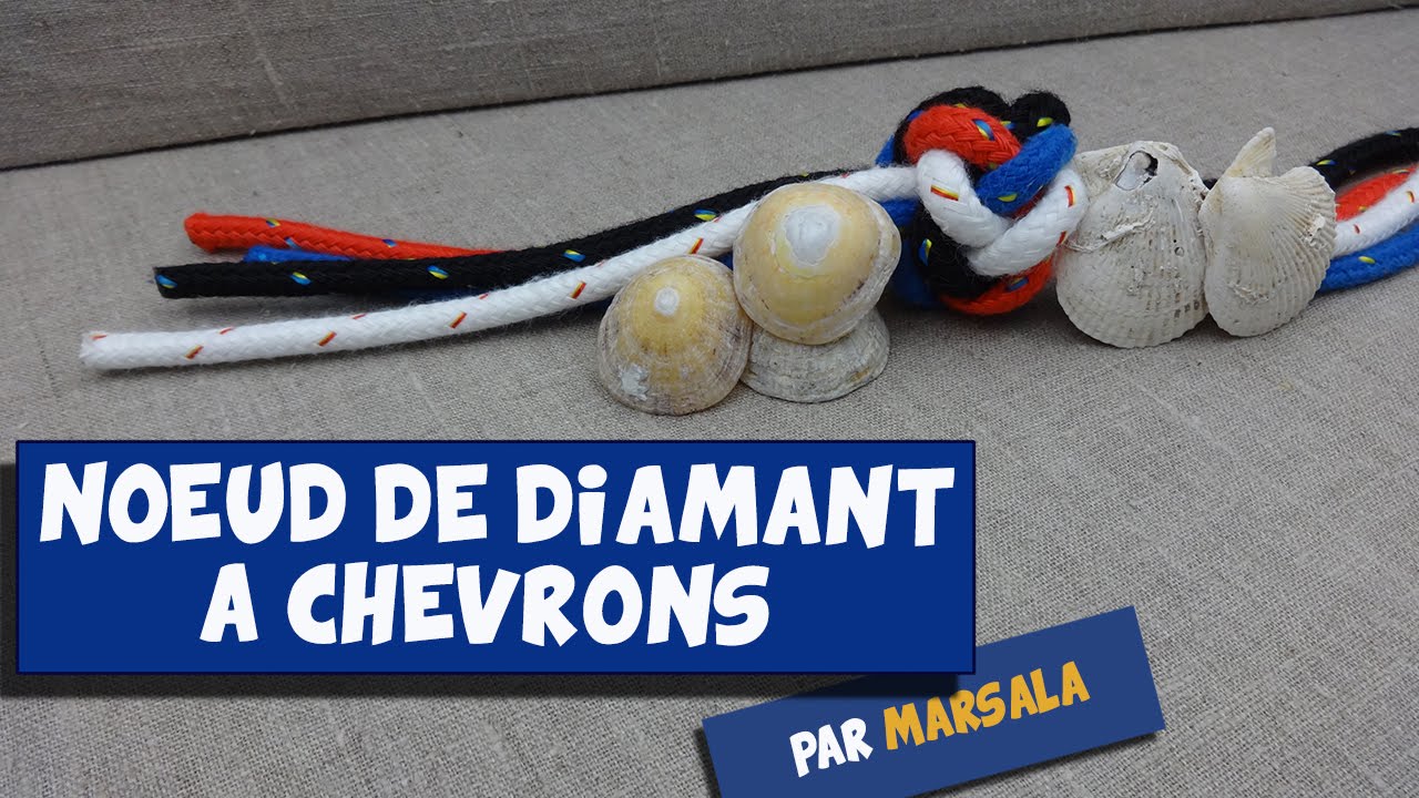 Noeud de diamant à chevrons ( méthode à plusieurs brins ) #noeud d'arrêt #noeud décoratif
