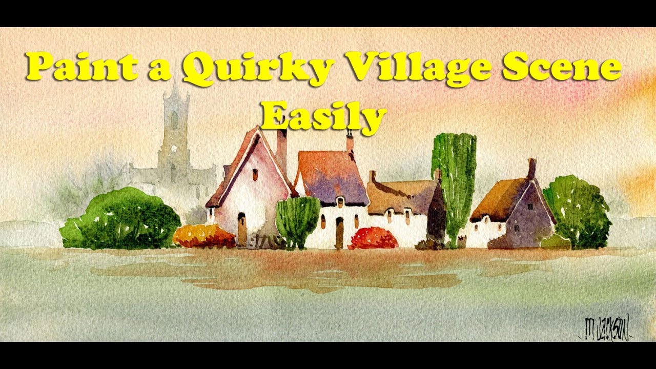 Mike Jackson quirky village scene