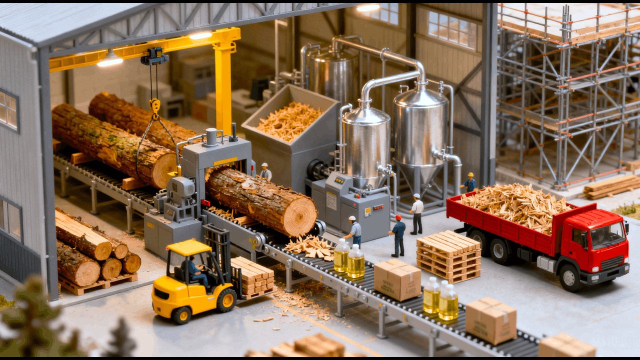 Miniature Construction: Building a Pine Essential Oil Extraction Plant for the Farm 🌲🏭