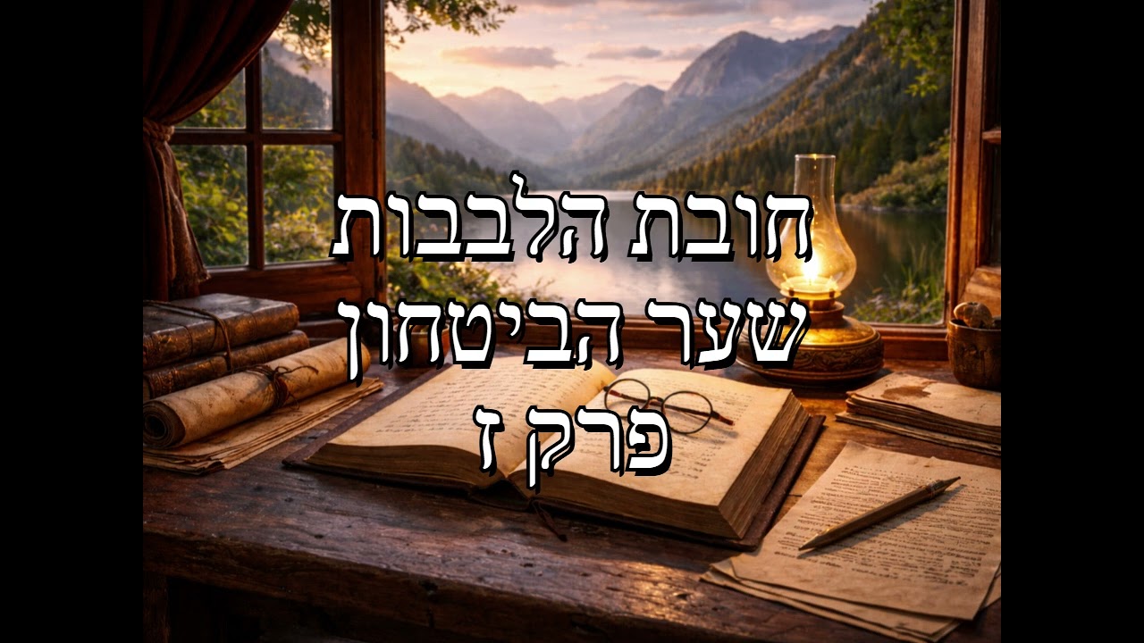 חובת הלבבות - שער הביטחון - פרק ז - מהתינוק לנביא עשר דרגות הביטחון