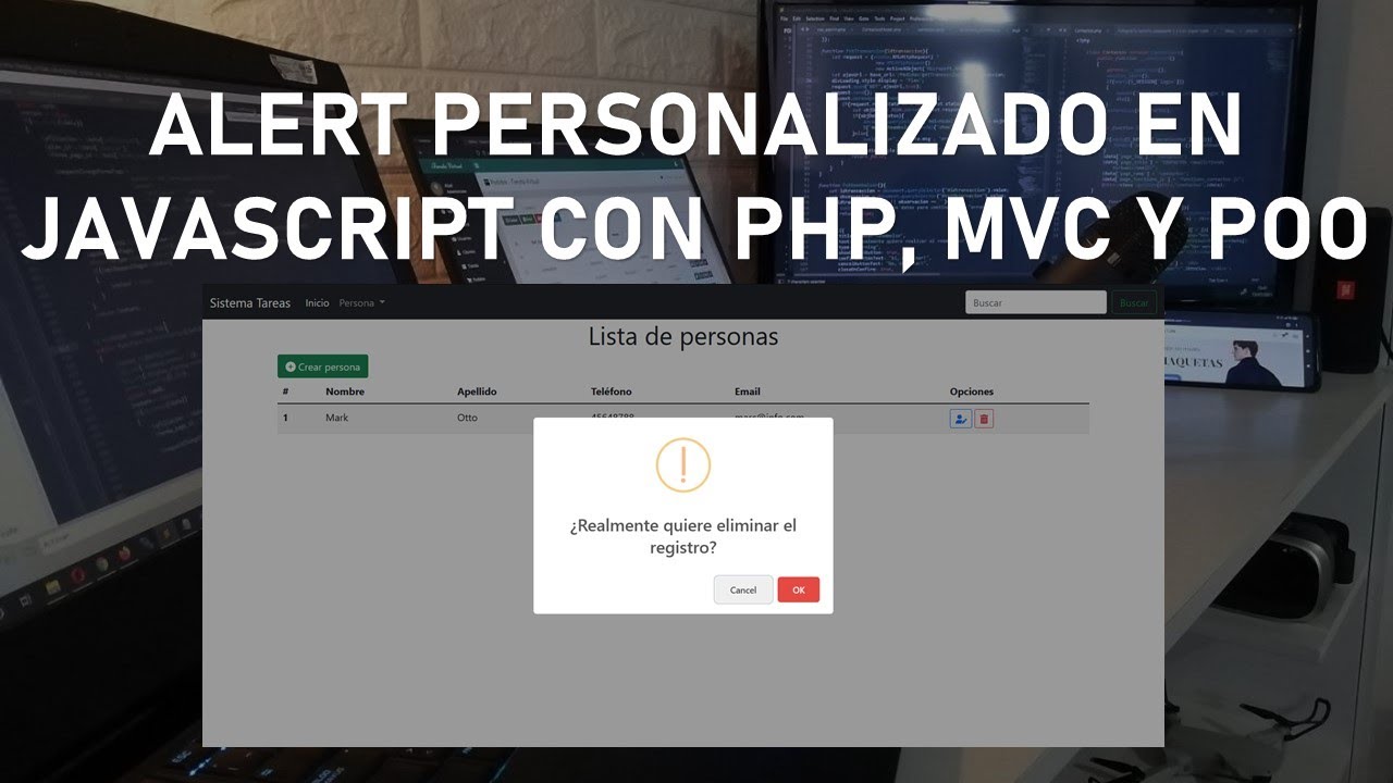 Alert Personalizado en Javascript con PHP, MVC y POO - Clase 21