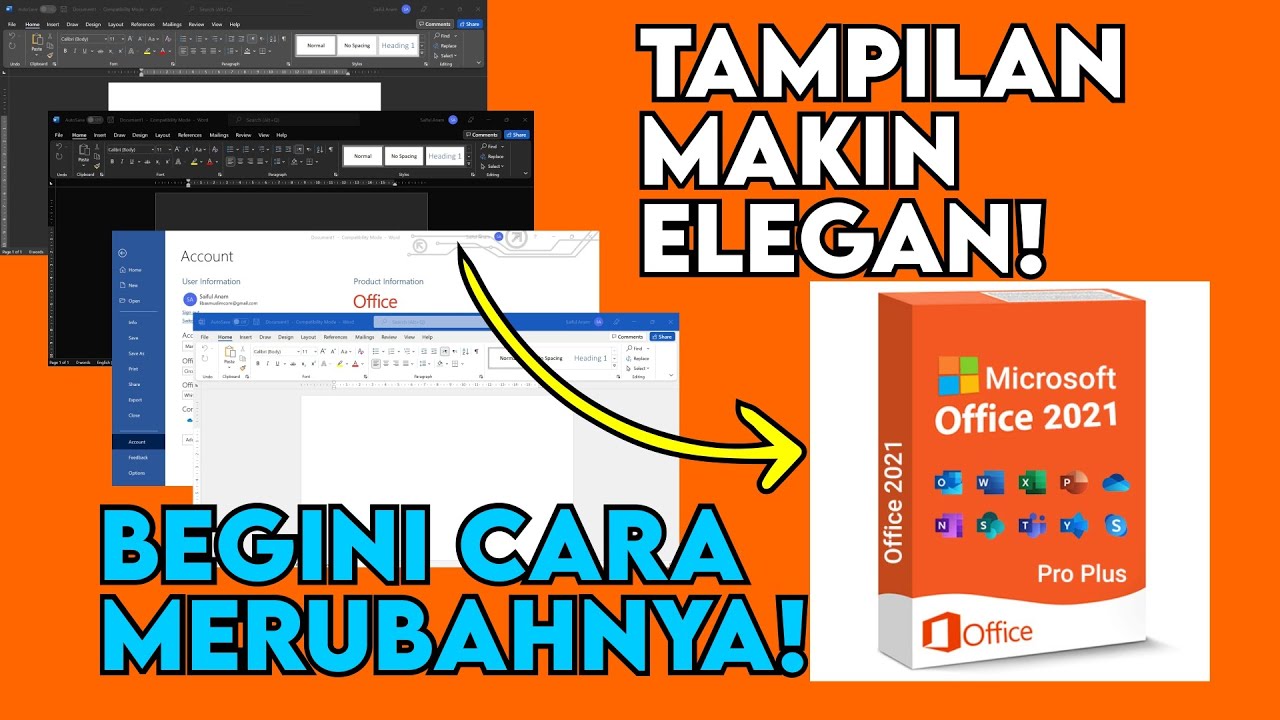Fix! Cara Mudah Mengubah Tampilan Tema Microsoft Office Word 2021, Excel dan PowerPoint