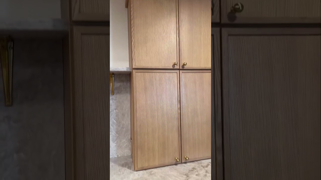 Taj Mahal quartzite basement kitchen transformation 😍 #interiordesign #homeinspo #kitchen