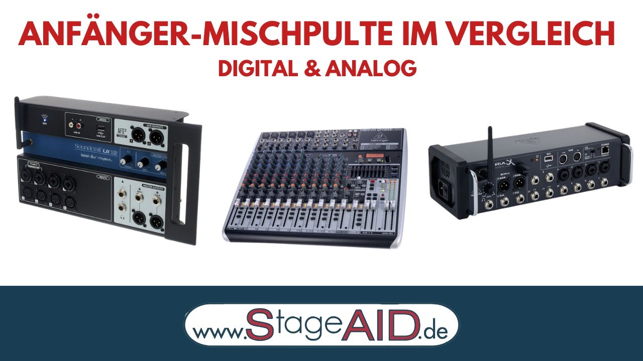 ANFÄNGER MISCHPULTE IM VERGLEICH: Soundcraft Ui12, Behringer Xenyx QX1832 USB & Behringer X AIR XR12