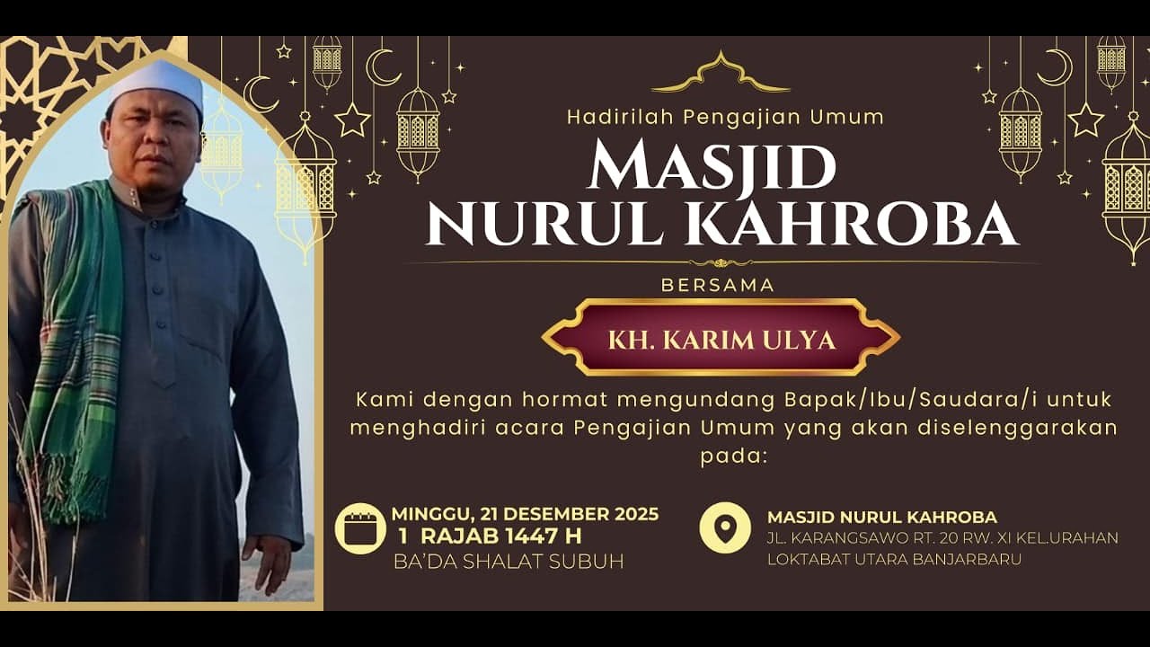 LIVE! Pengajian Subuh Ahad bersama KH.KARIM ULYA