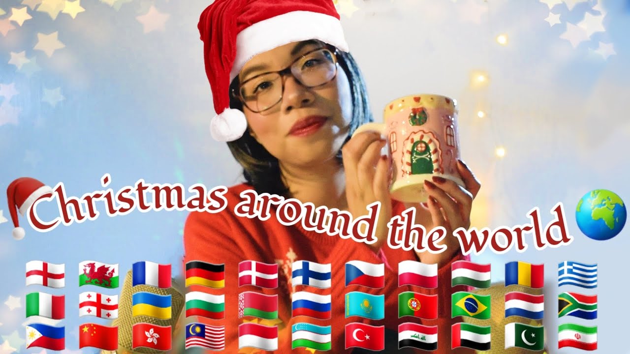 ASMR in Different Languages - Christmas Around The World (1 Hour Soft Speaking for Sleep) 🎄