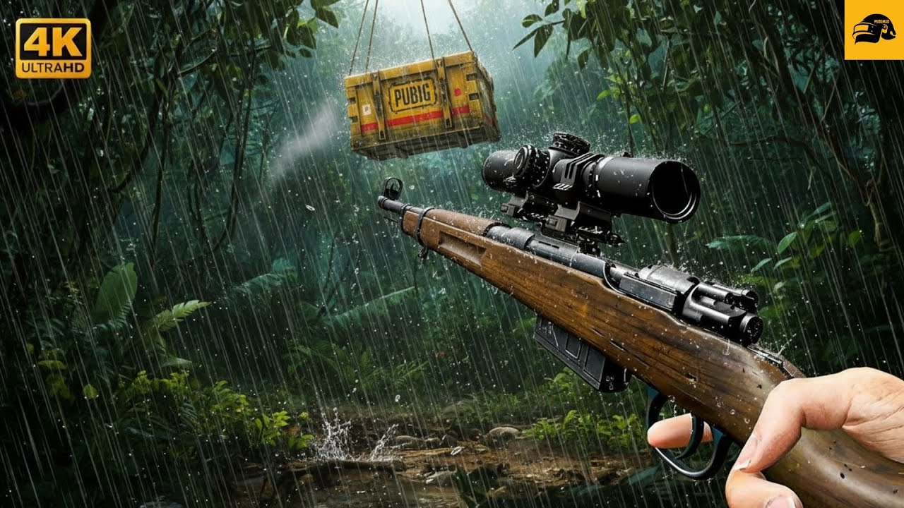 🟢PUBG PC: ERANGLE SQUAD KAR98 HEAVY RAIN SNIPER GAMEPLAY! (No Commentary)