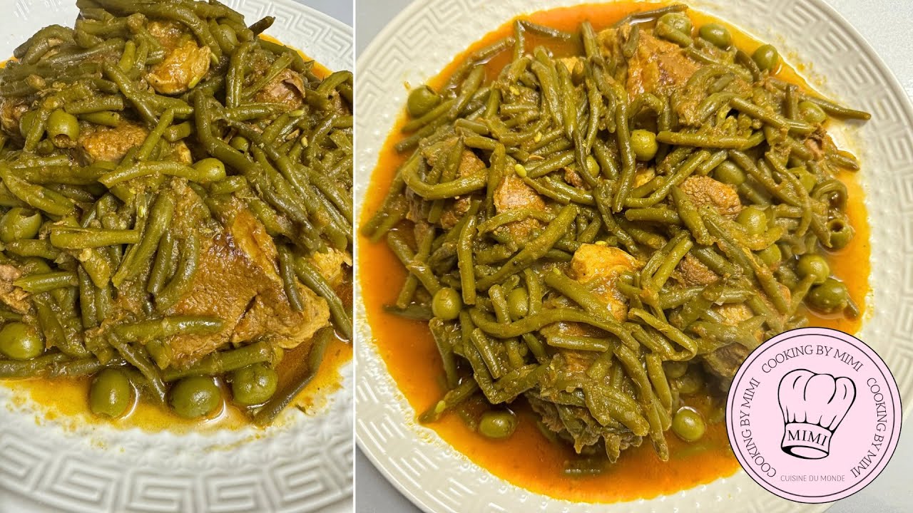 TAGINE DE VIANDE EN SAUCE HARICOTS VERT ET OLIVES RECETTE DU MOMENT FACILE ET RAPIDE😋