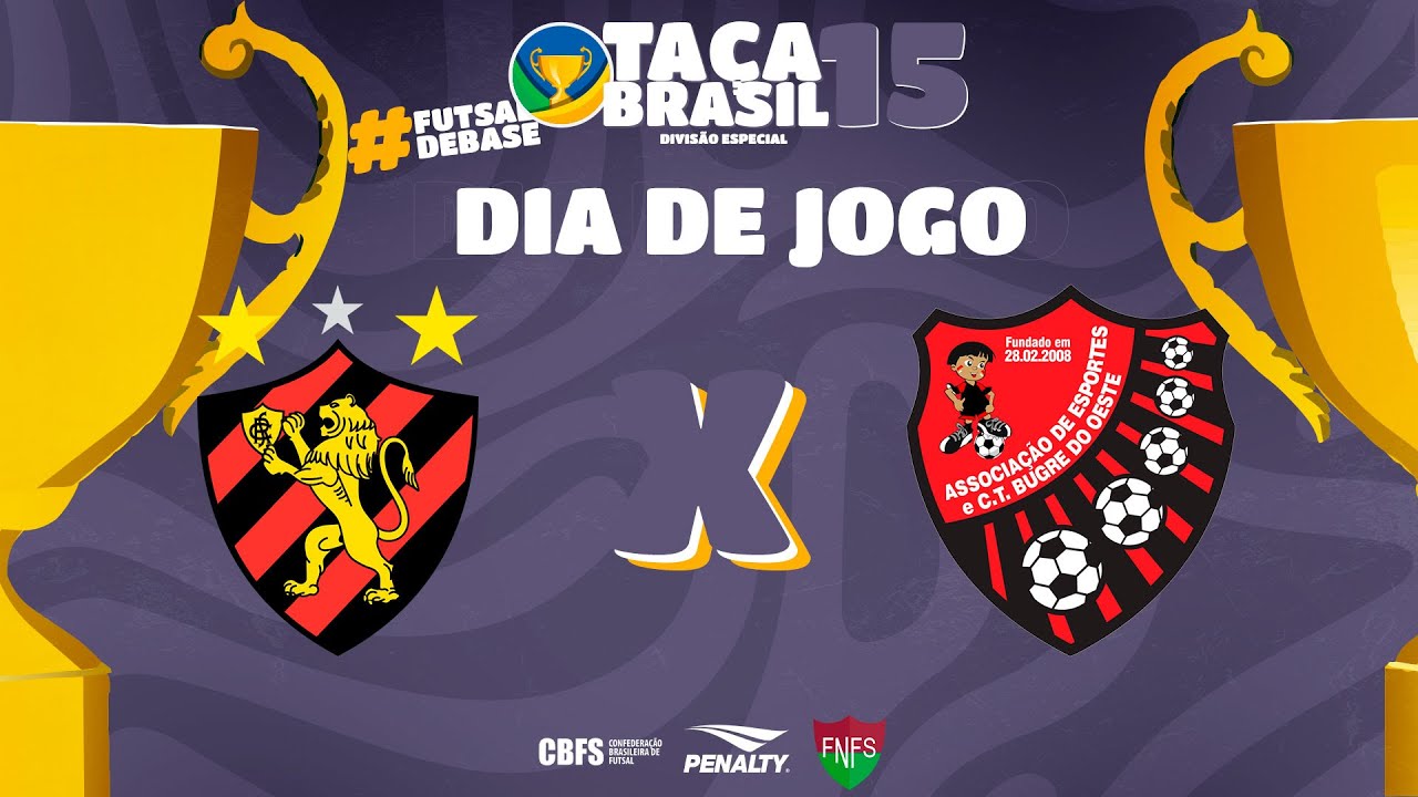 Ta&ccedil;a Brasil Sub15 Masc. Divis&atilde;o Especial  Sport Recife x Bugre S&atilde;o Miguel | Quartas de Final|Ao Vivo