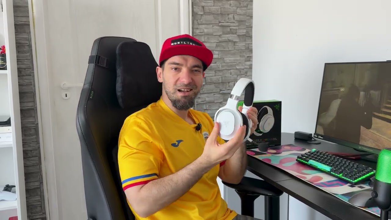 Cum arată un setup Razer echilibrat: scaun Iskur V2, căști și microfon Chroma