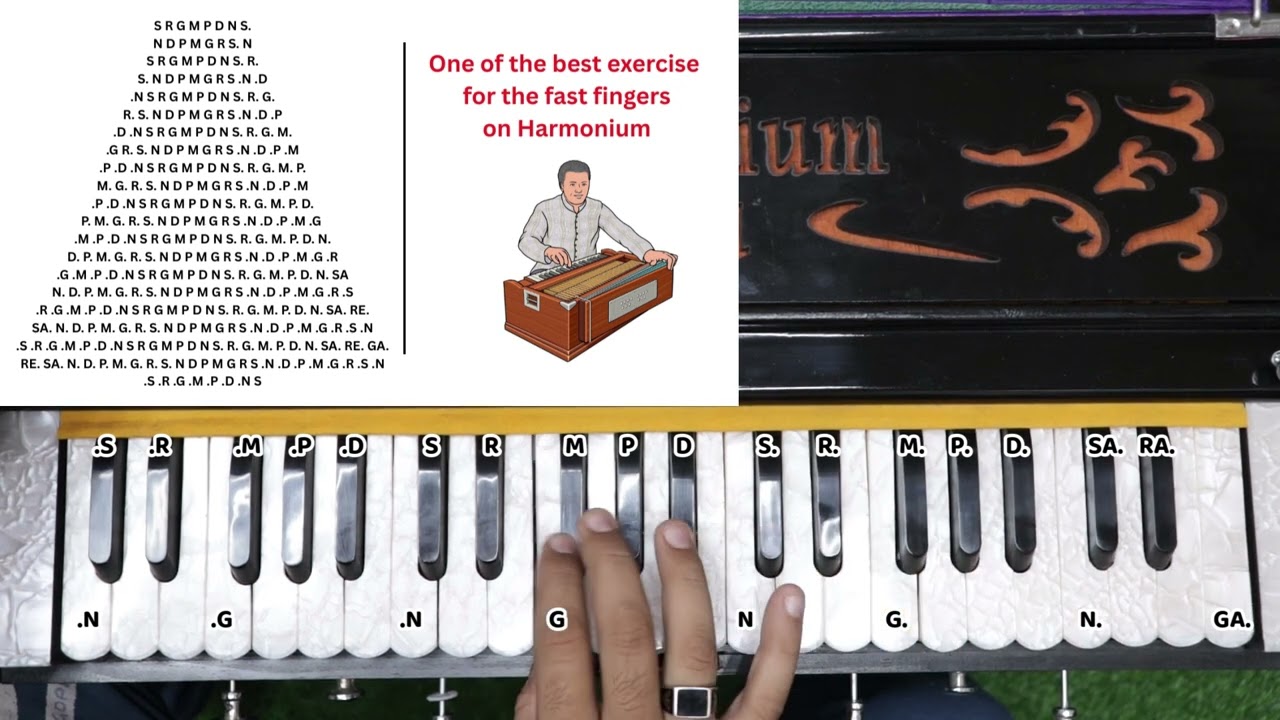 One of the best exercise for fast fingers on harmonium #harmoniumguru