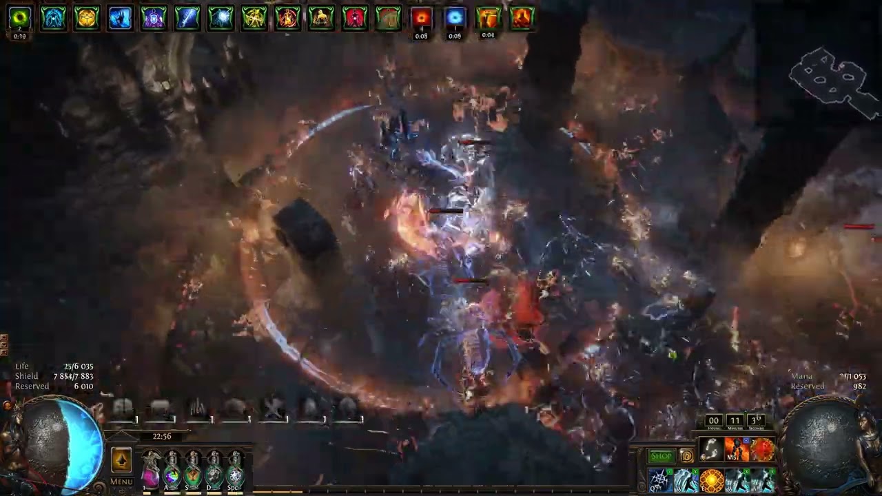 Vaal Flameblast Architect vs Simulacrum last 3 waves (3.27 Phrecia 2.0)