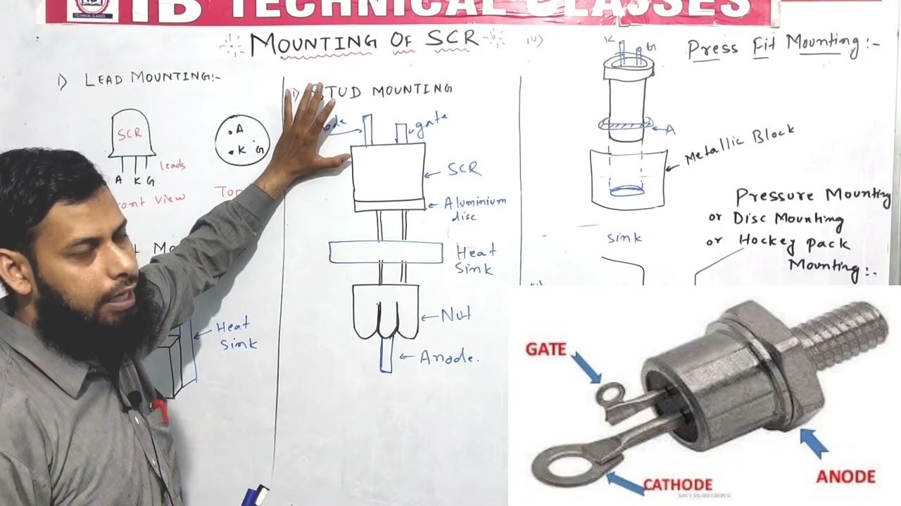 Lec-22 | Mounting Of SCR | Power Electronics| SCR  | 📌Stud Mounting| Thyristor Heat Sink 🔥Hindi