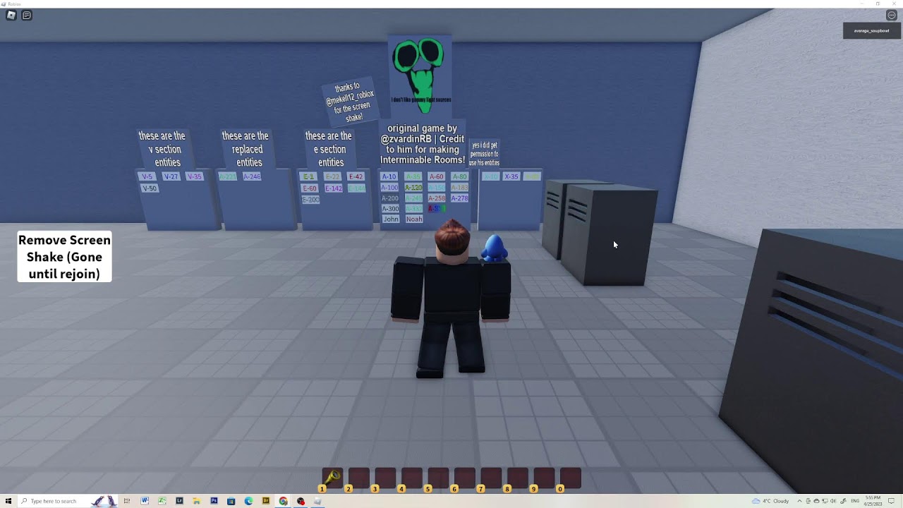 Playing interminalbe rooms
