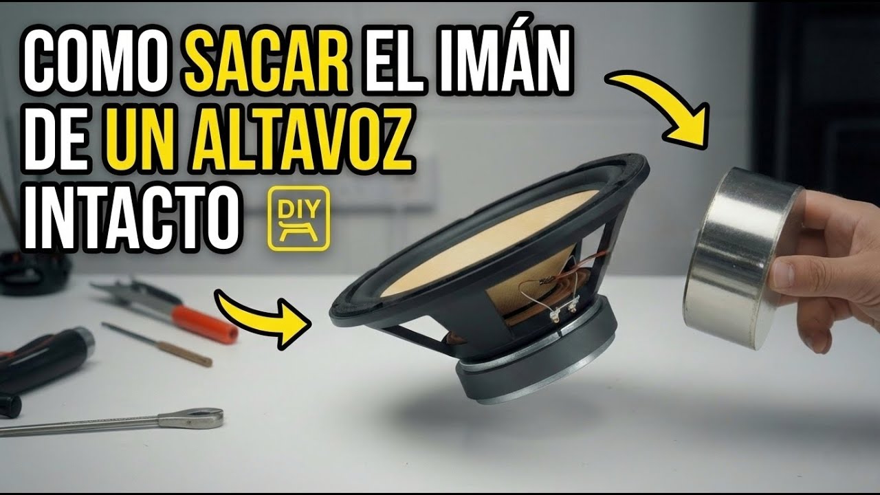 COMO SACAR EL IMAN DE UN ALTAVOZ INTACTO