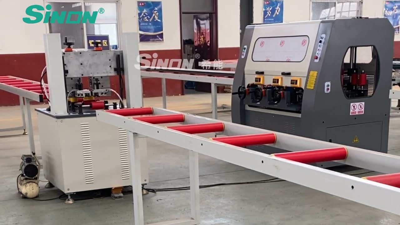 How to assembly aluminium thermal break profiles thermal break Knurling machines with strips feeder