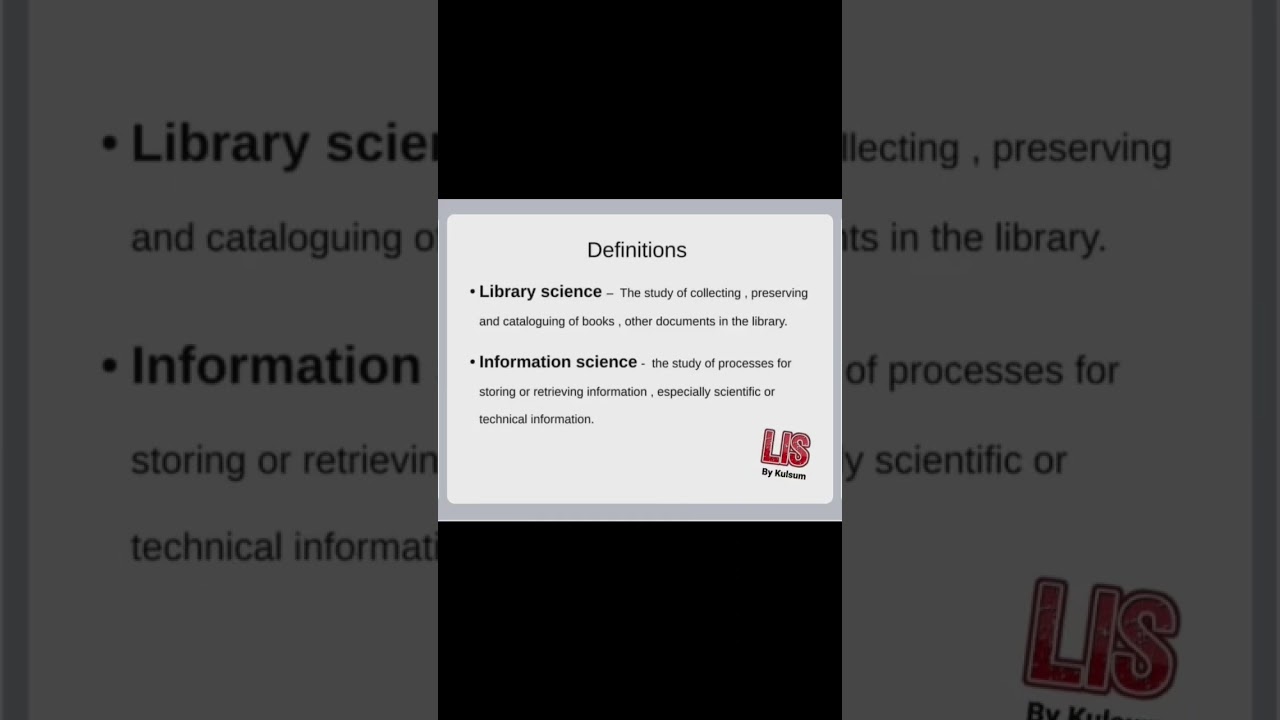 Basic definitions .....you must have to know #library #science #defintions by kulsum.