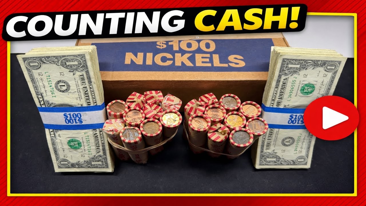 Live Coin Roll Hunting – Bills, Wheat Pennies & Nickels (Customer-Rolled and Hunting Silver Too!)