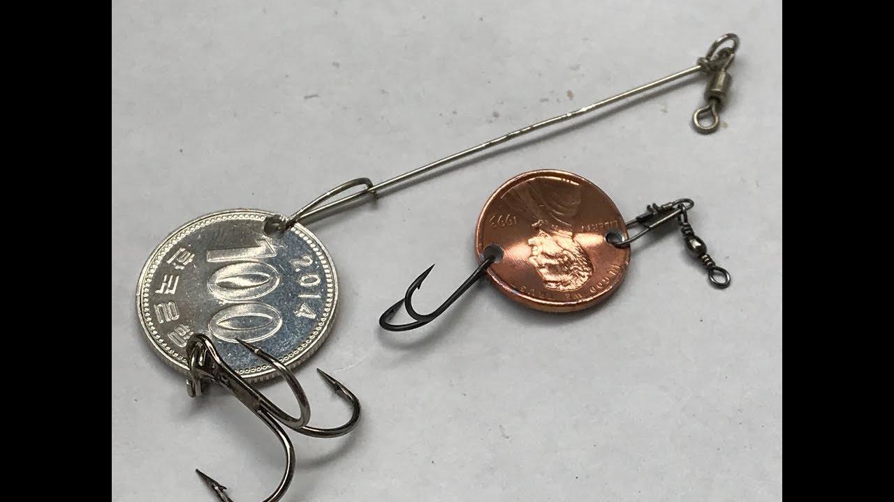 Making Lure From Coin - DIY Fishing Hacks