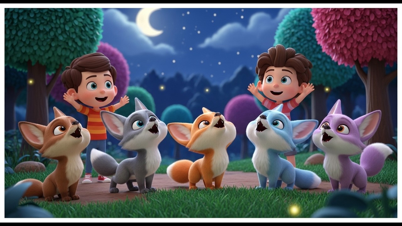 Cinco Pequeños Coyotes Aúllan, Aúllan, Aúllan | Rimas Infantiles y Canciones para Niños