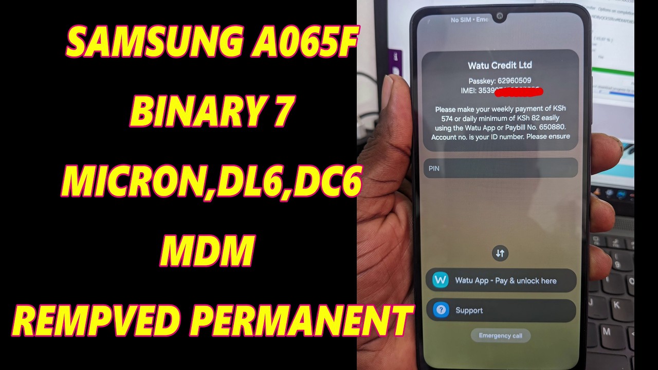 SM-A065F binary 7 All Disk How to remove MDM Permanent Samsung A06, Micron,DC6,DL6 #mdm