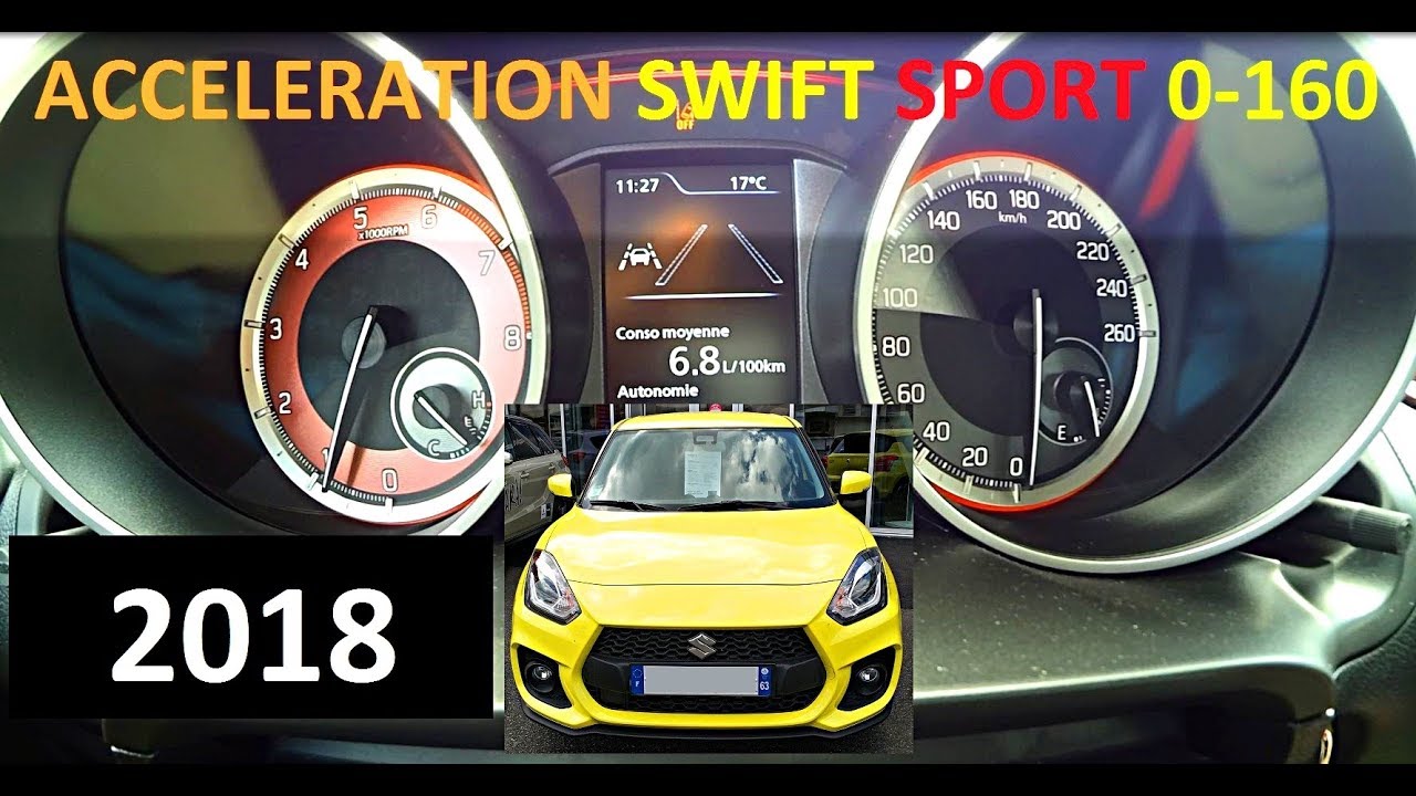 Suzuki Swift Sport 2019 Acceleration 0-160 km/h
