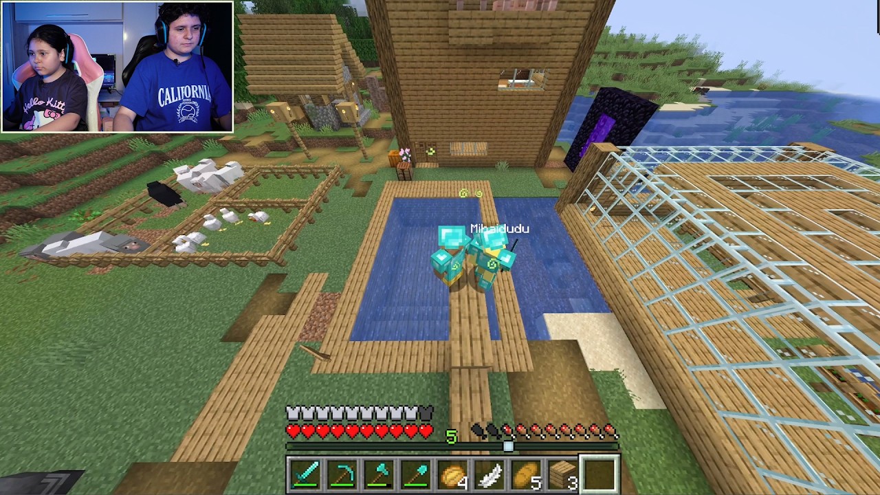 Continuăm aventura în Minecraft. Cum arată piscina și ferma animalelor!