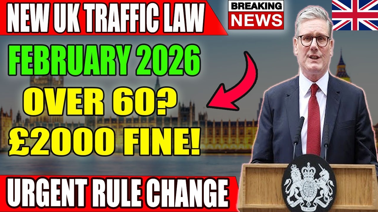 New UK Traffic Law February 2026 &ndash; Over-60 Drivers Face &pound;2,000