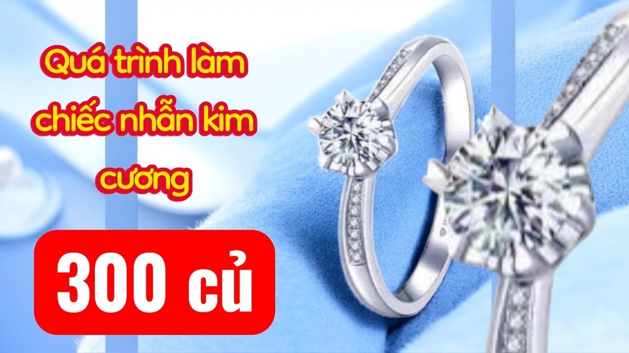 Quá trình làm nhẫn kim cương trị giá 300 củ  - super beautiful diamond ring making process 