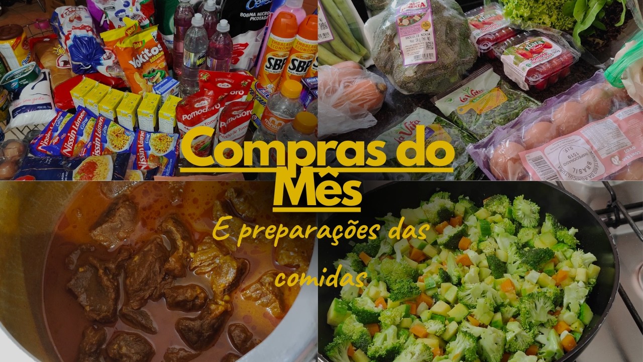 Compra do mês, e a feira também. E mais 2 tipos diferentes de fazer a carne de panela.