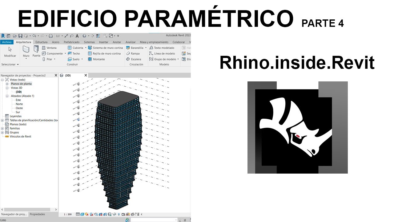 Edificio Paramétrico | Rhino a Revit | GRASSHOPPER  | Rhino.Inside.Revit |