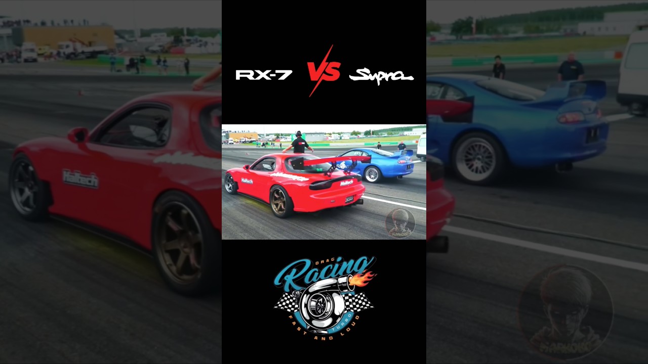 Drag Racing - Mazda RX7 VS Toyota Supra 🔥🔥🔥 