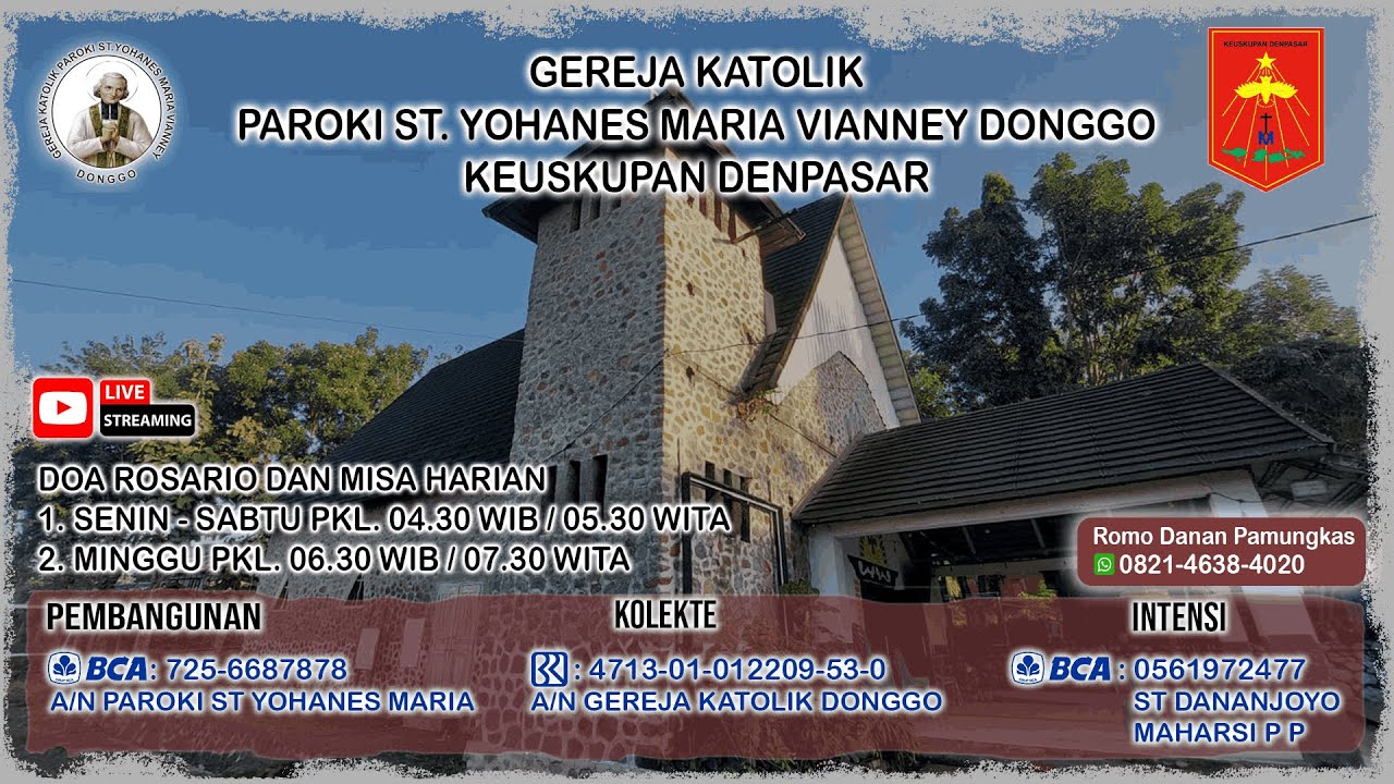 ROSARIO DAN MISA | Kamis, 19 Maret 2026 | Pukul 04.25 WIB / 05.25 WITA