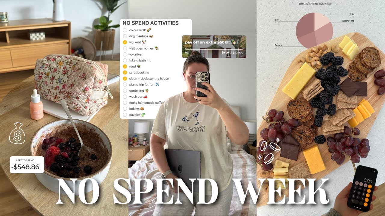NO SPEND CHALLENGE 💸 a week in my life: saving money,  low spend activities + financial transparency