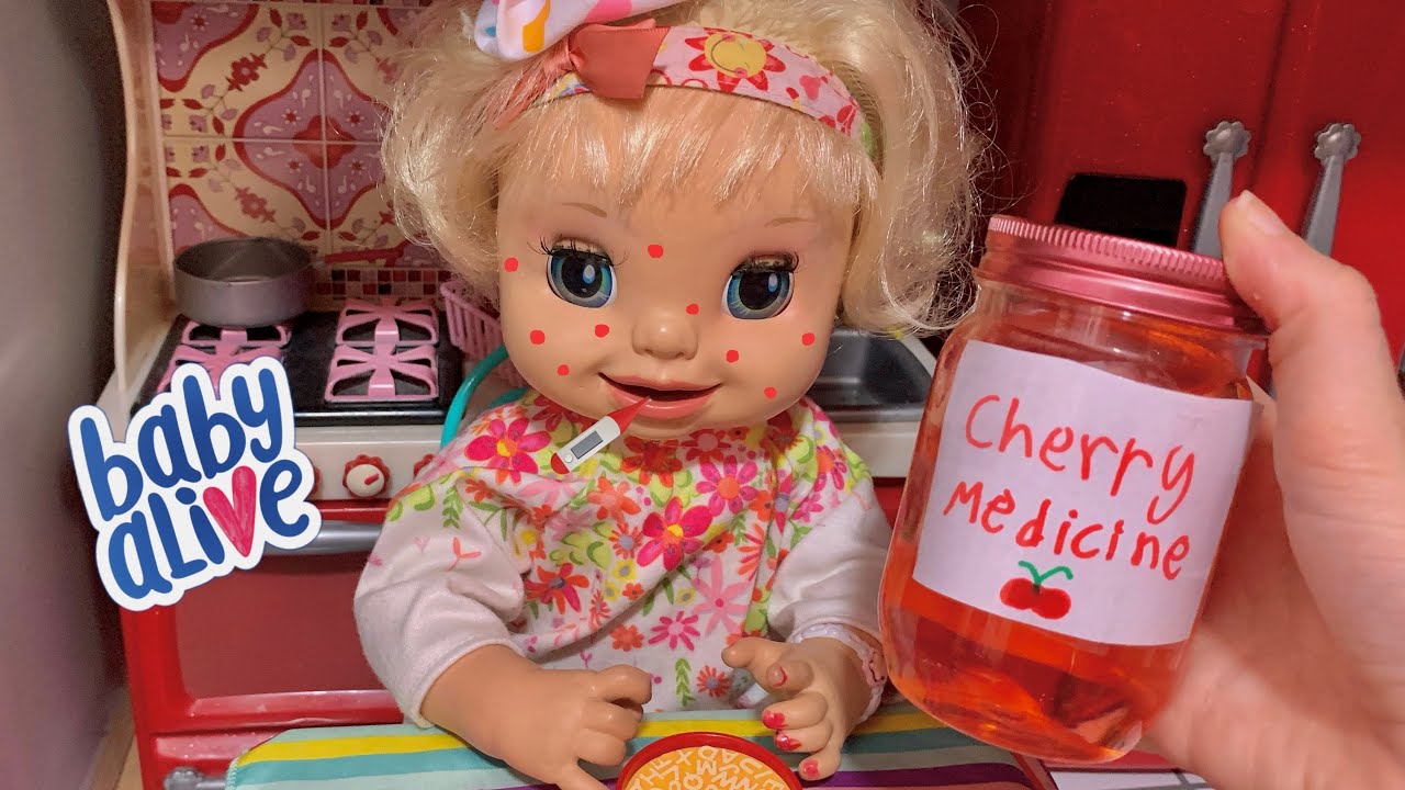 Baby Alive Danielle has the Flu! DIY DOLL Medicine