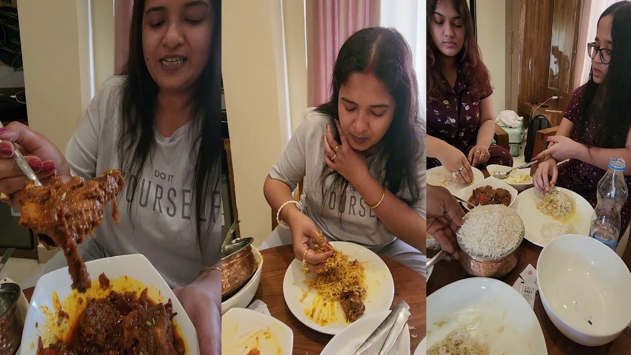 ডাল, আলুপোস্ত ,চিকেন ,দিয়ে খেতে গিয়ে ভাত কম হয়ে গেলো।