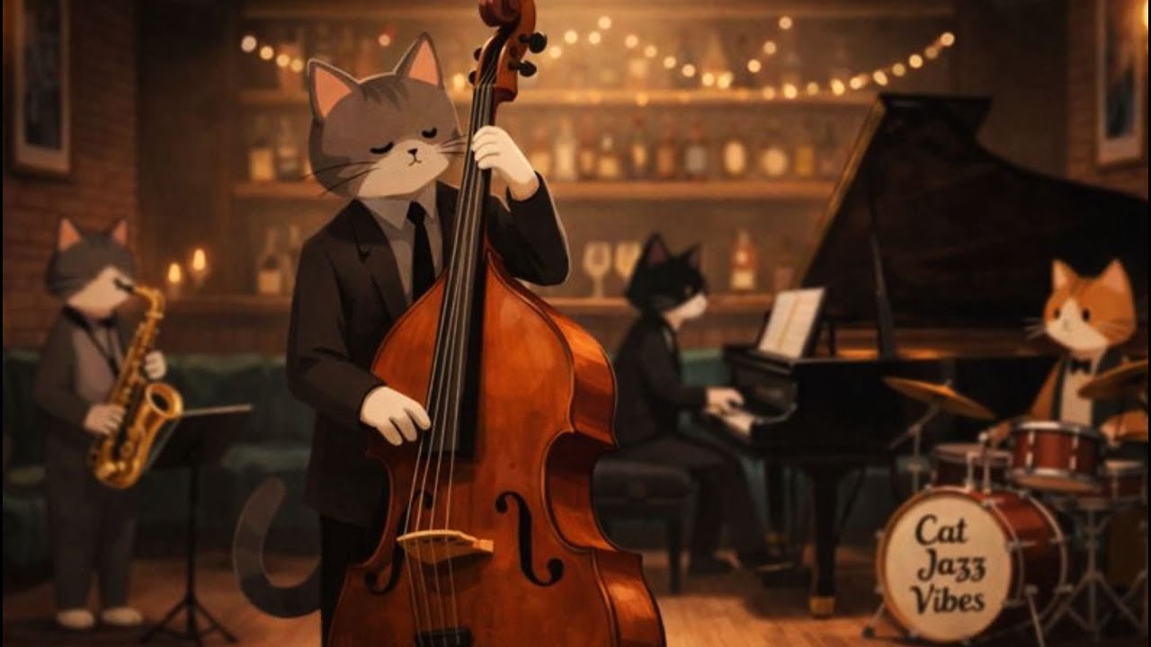 Warm Cozy Cat Jazz – Smooth Background Jazz for Focus and Relaxation