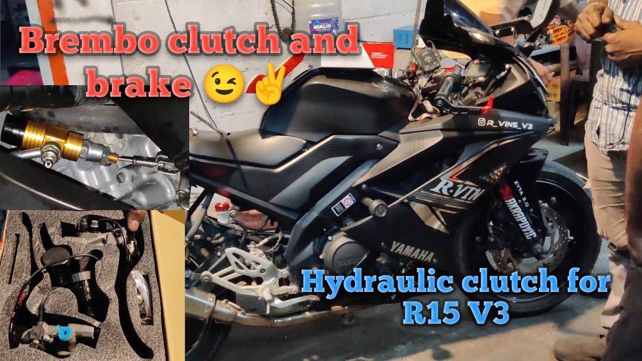 Brembo hydraulic clutch and brake fix for R15 V3 😉✌️|| Tamil || Hydraulic clutch not perfectly work