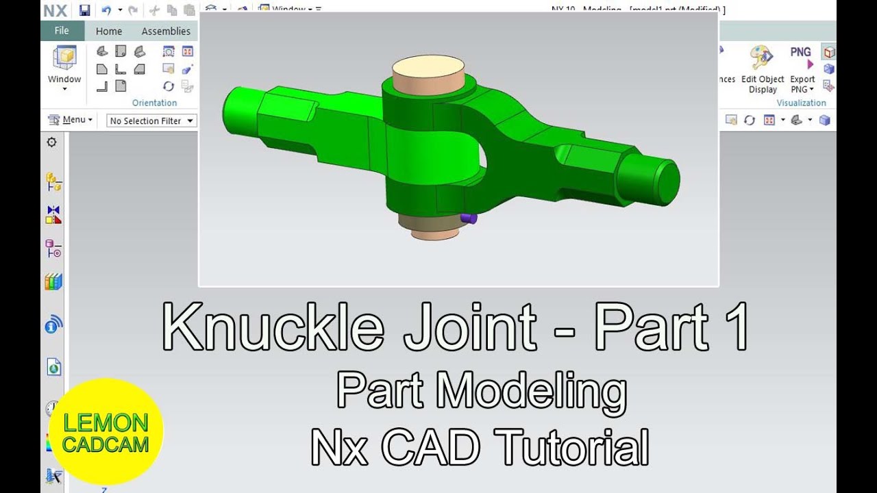 Knuckle Joint, Part Modeling - Nx CAD