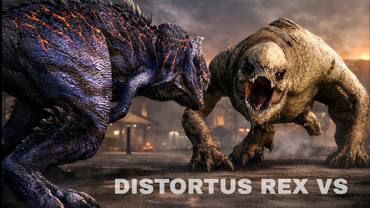 🔥 DISTORTUS REX vs Savage Titan – The Ultimate Hybrid Showdown! 🦖💀