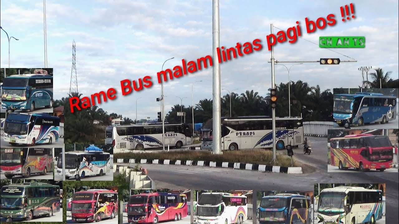 Gerbang tol Pekan Baru Dumai Ramai Bus Malam lintas pagi, keluar masuk bos !!!