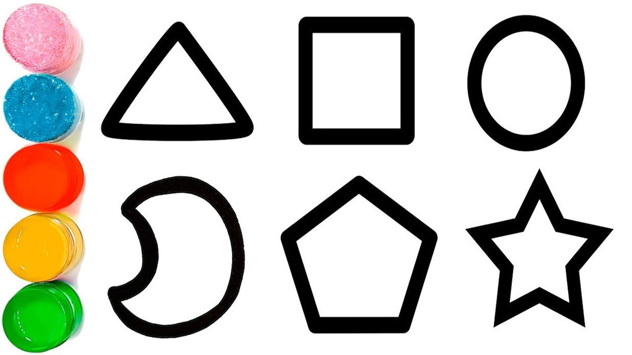 Shapes drawing for kids, Learn 2d shapes, colors for toddlers | Preschool Learning part #259