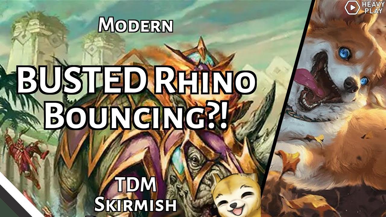 BUSTED Rhino Bouncing?! | TDM Skirmish Dawgmoth | Modern | MTGO