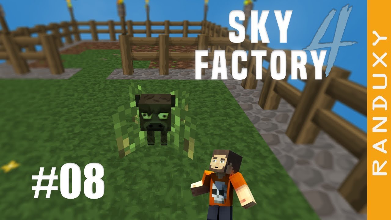 SkyFactory 4 - Ep.08 - Planting Cows with “Animal Crops”!